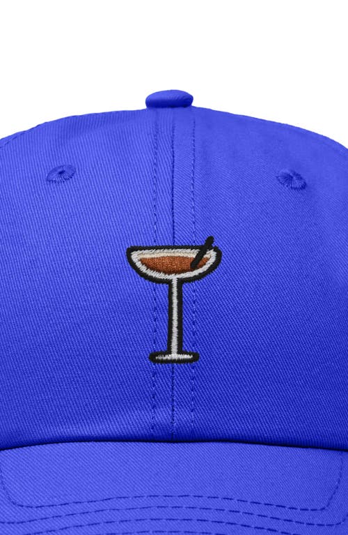 Shop Dalix Espresso Martini Embroidered Hat In Royal Blue