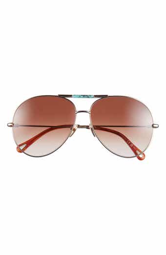 Chloé 62mm Aviator Sunglasses
