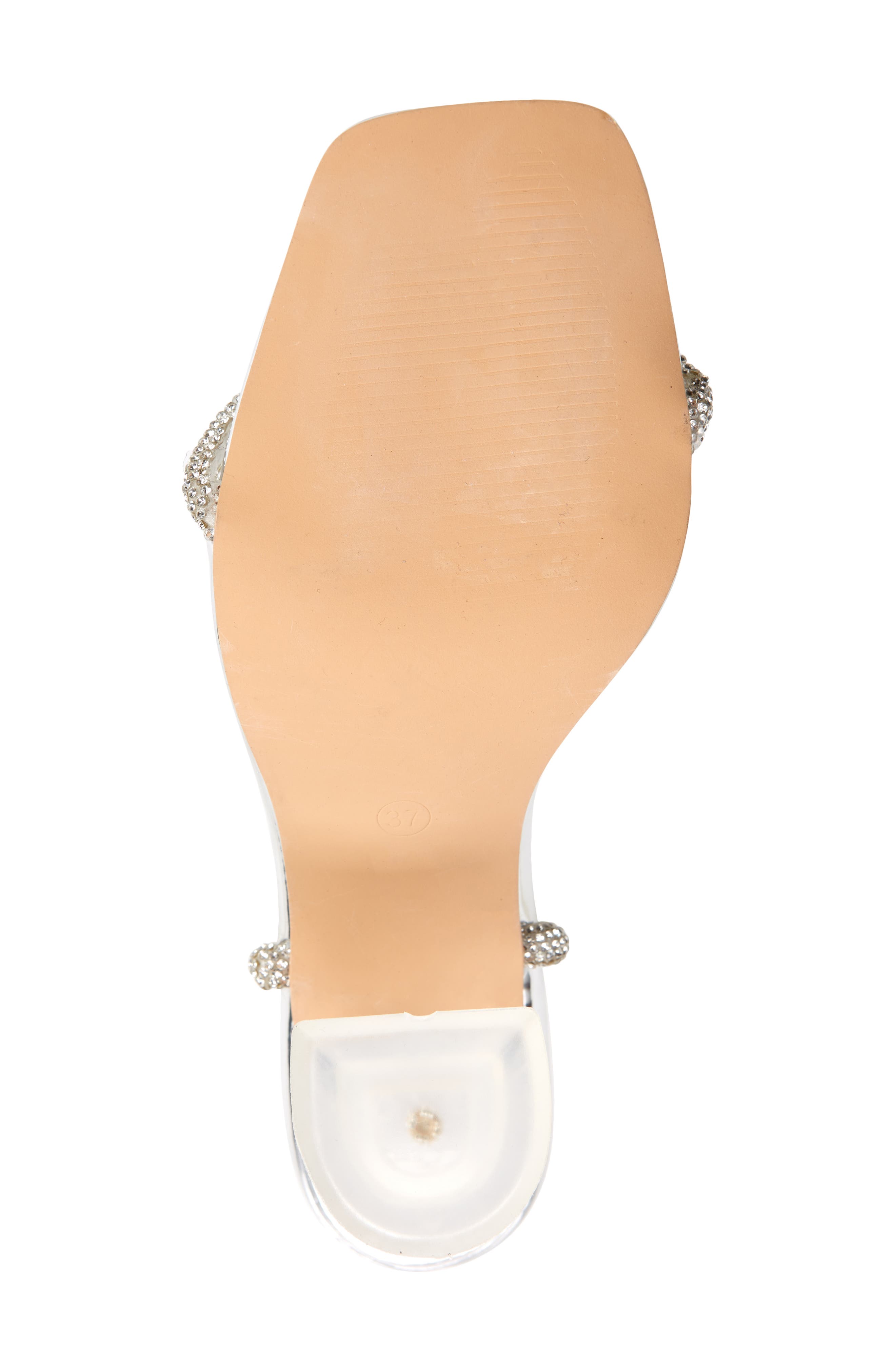 AZALEA WANG Mia Crystal Embellished Wrap Sandal, Alternate, color, 