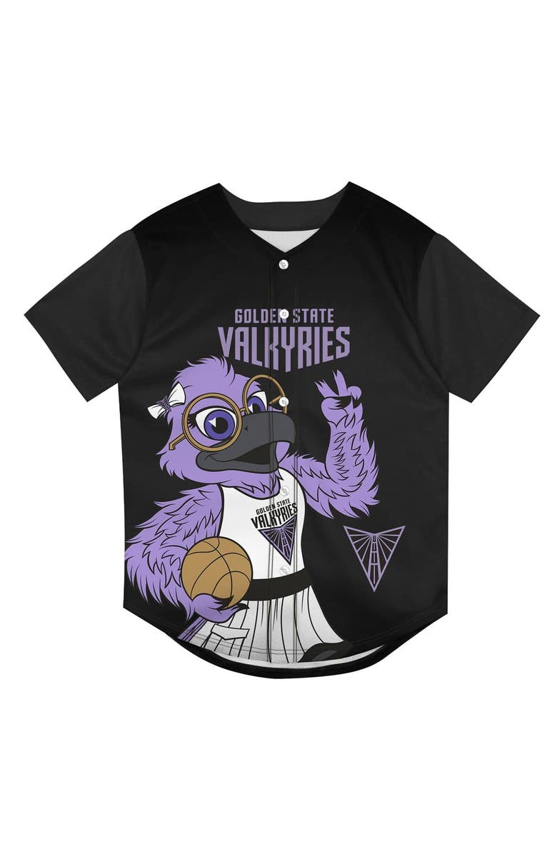 Outerstuff Youth Outerstuff Eclipse Black Golden State Valkyries Mascot Friend Mesh Fashion Jersey, Alternate, color, Eclipse Black