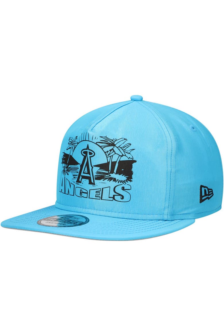 Men's New Era Blue Los Angeles Angels Neon Golfer Snapback Hat, Main, color, Blue