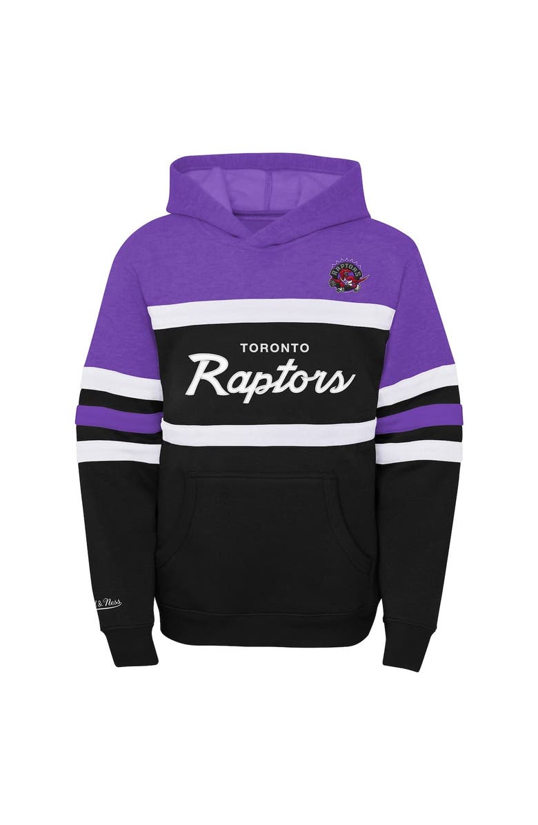 Mitchell & Ness Youth Mitchell & Ness Purple/Heather Gray Toronto Raptors Hardwood Classics Head Coach Pullover Hoodie, Alternate, color, Purple