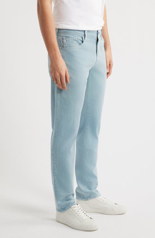 Ag Everett Slim Straight Leg Cotton & Linen Blend Jeans In Sulfur Crystal Cove