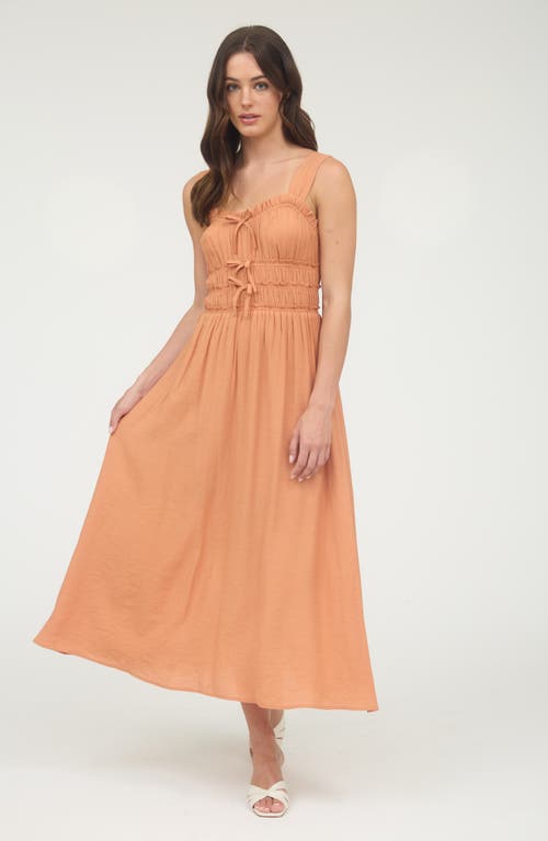 Blu Pepper Bow Embellished Fit & Flare Midi Dress