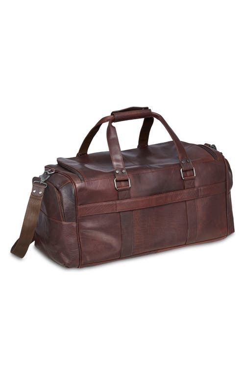 Mancini Leather Duffle Bag In Brown