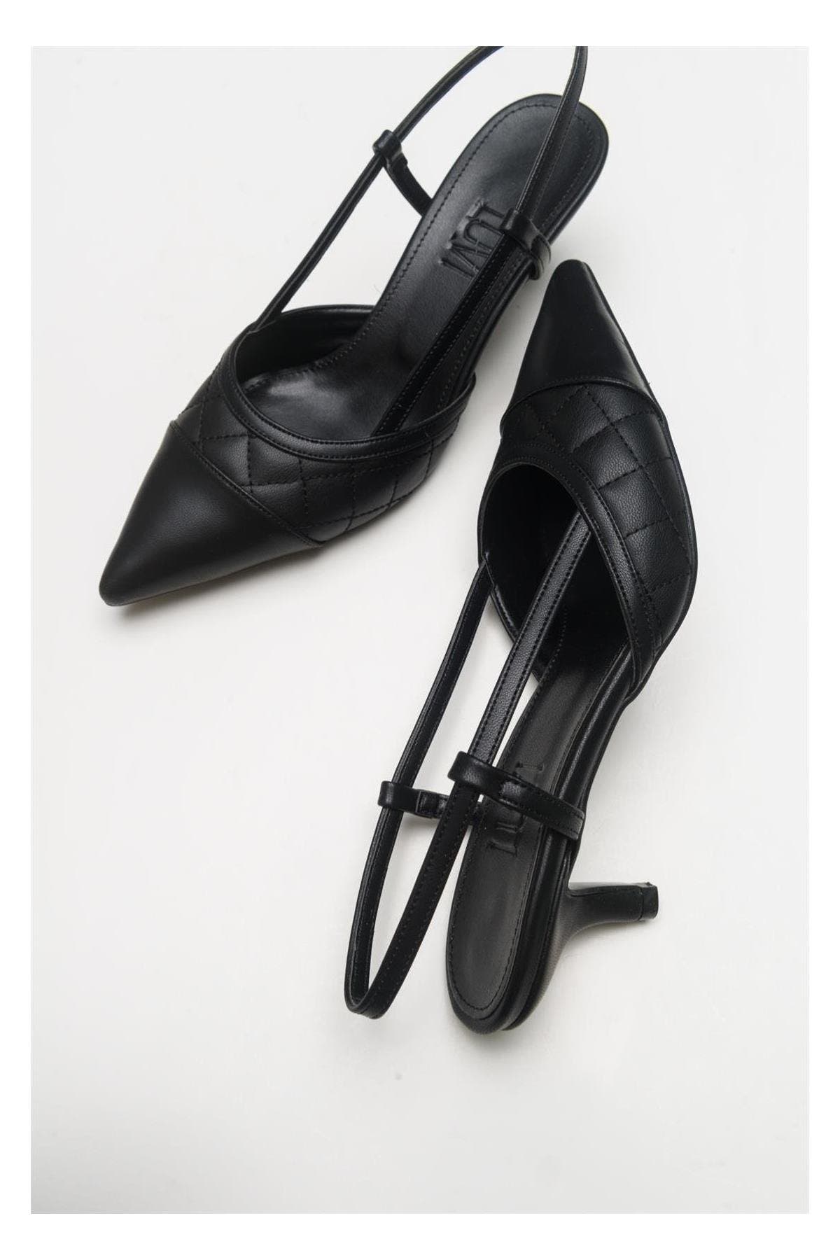 Prologue Shoes Goodge Slingback Pointed Toe Pump, Alternate, color, Black