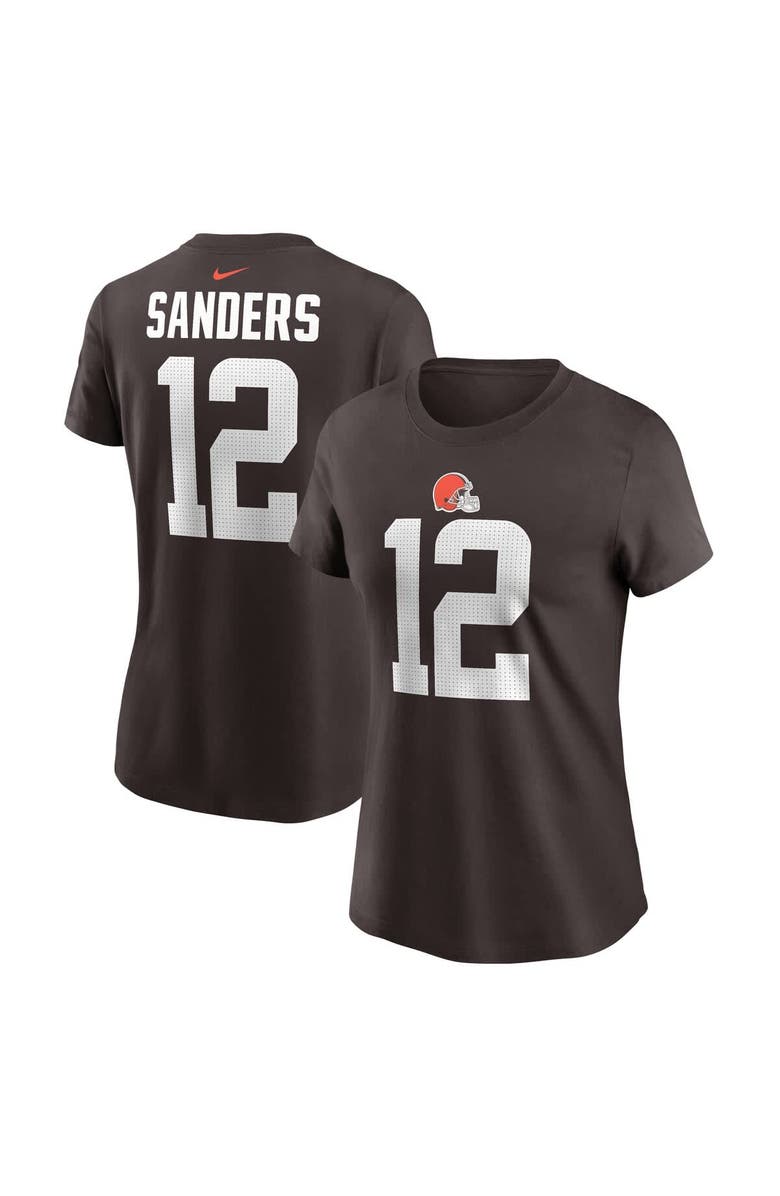 Nike Women's Nike Shedeur Sanders Brown Cleveland Browns 2025 NFL Draft Name & Number T-Shirt, Alternate, color, Brown