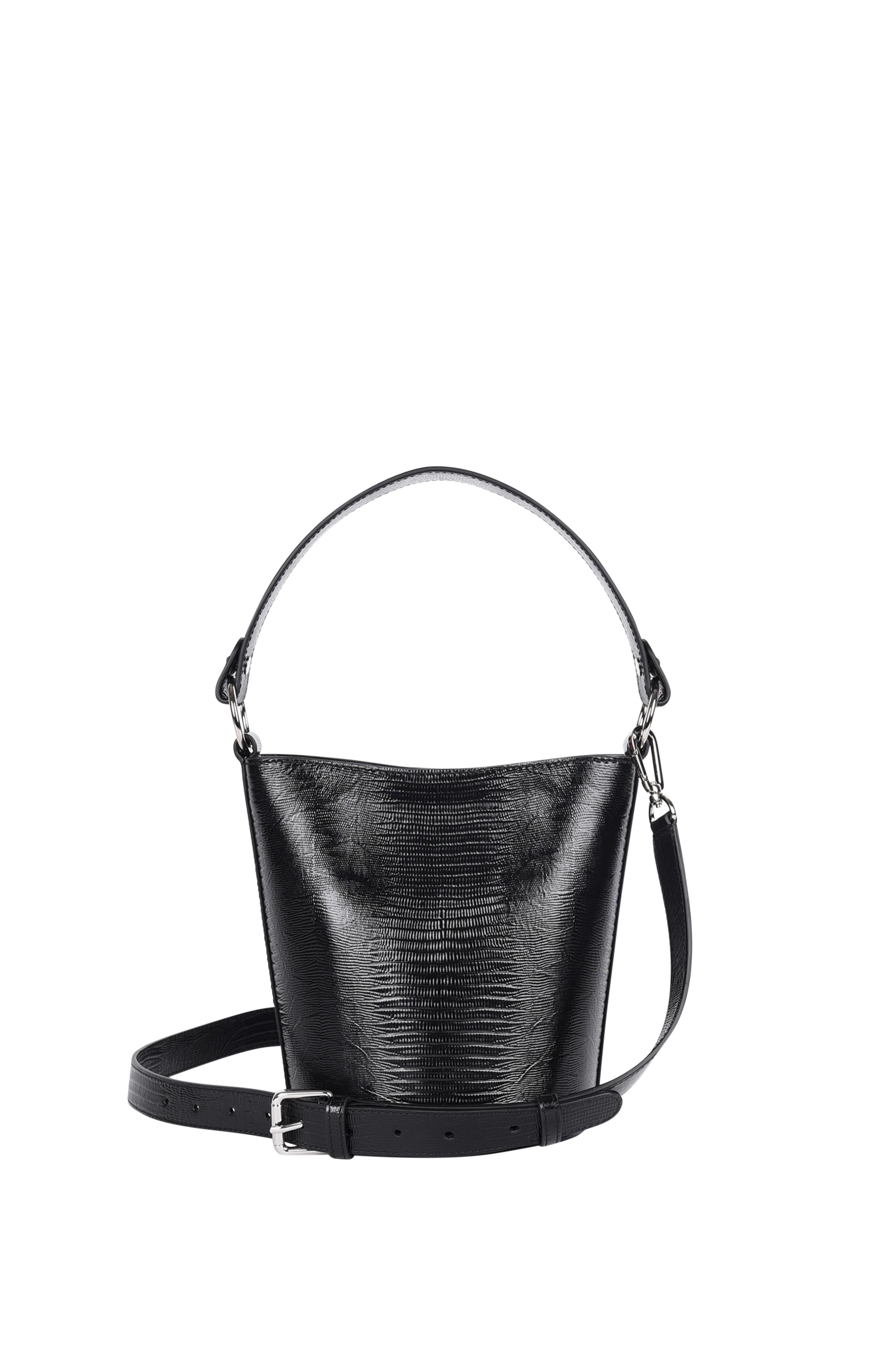 HYER GOODS Upcycled Leather Convertible Mini Bucket Bag, Alternate, color, 