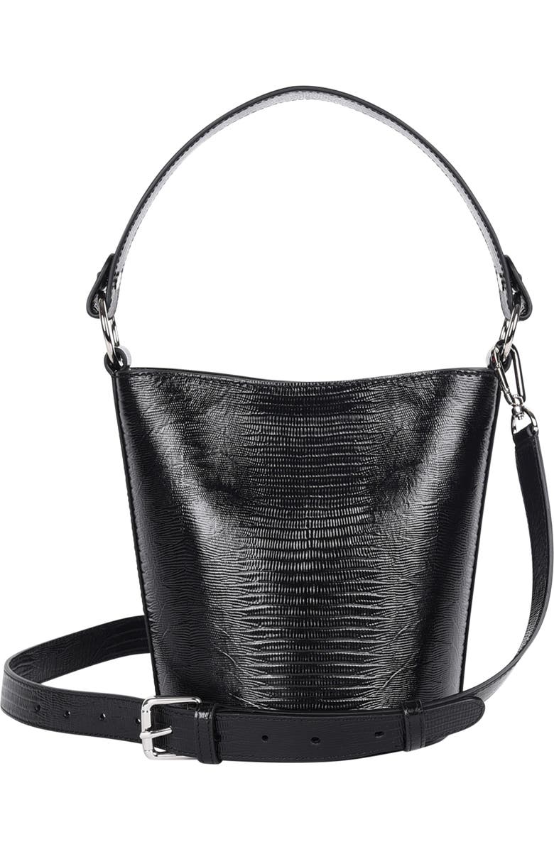 HYER GOODS Upcycled Leather Convertible Mini Bucket Bag, Alternate, color,