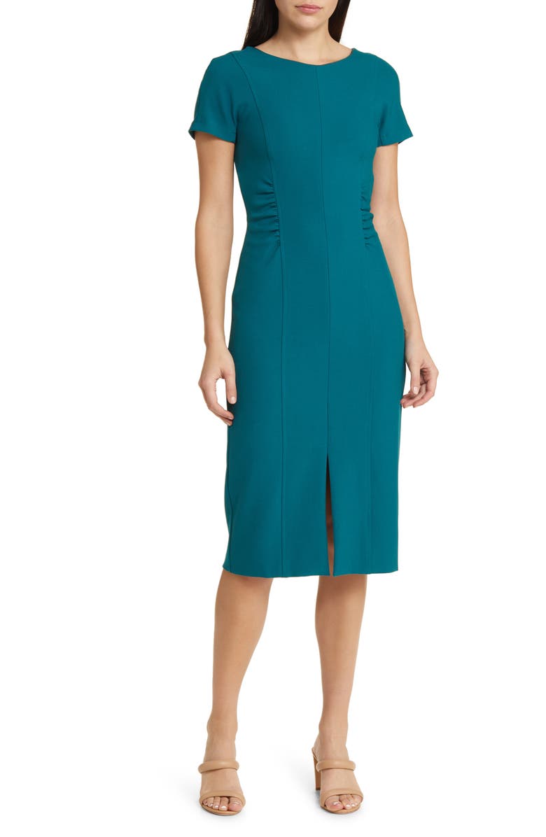 BOSS Dakela Ruched Sheath Dress, Alternate, color,