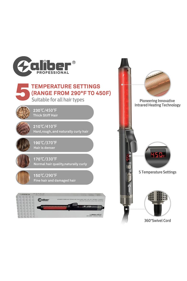 Lumina 1 1/2-Inch Professional Curling Iron, Alternate, color, Brass