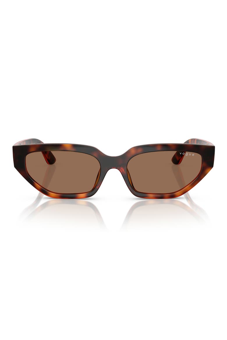 Kids' 52mm Irregular Sunglasses, Main, color, DARK HAVANA