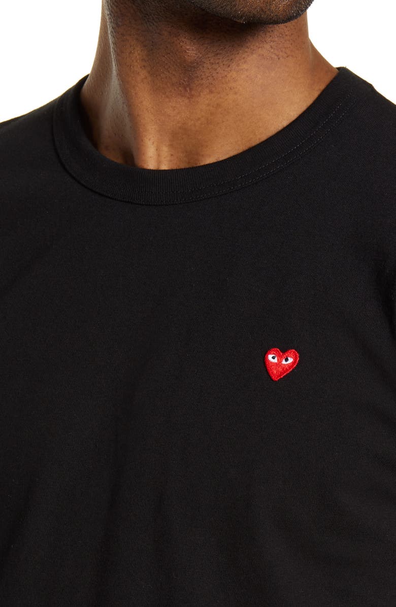 Comme des Garçons PLAY Embroidered Cotton T-Shirt, Alternate, color, 