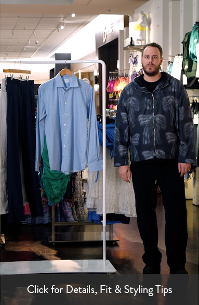 Slim Fit Mélange Check Cotton Dress Shirt, sales video thumbnail