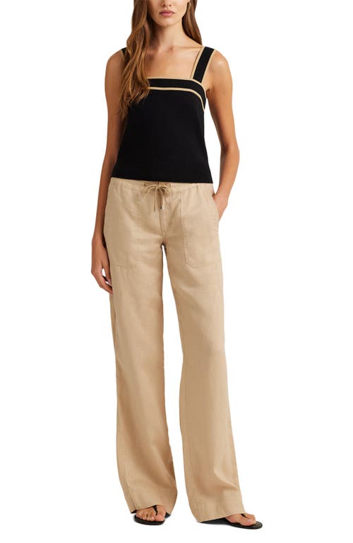 RALPH LAUREN LAUREN RALPH LAUREN WIDE LEG LINEN PANTS