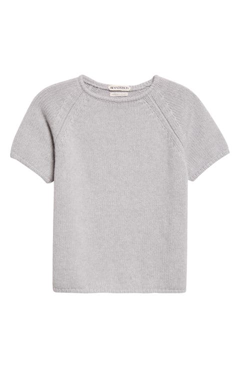 Wool, Cotton & Cashmere Short Sleeve Sweater