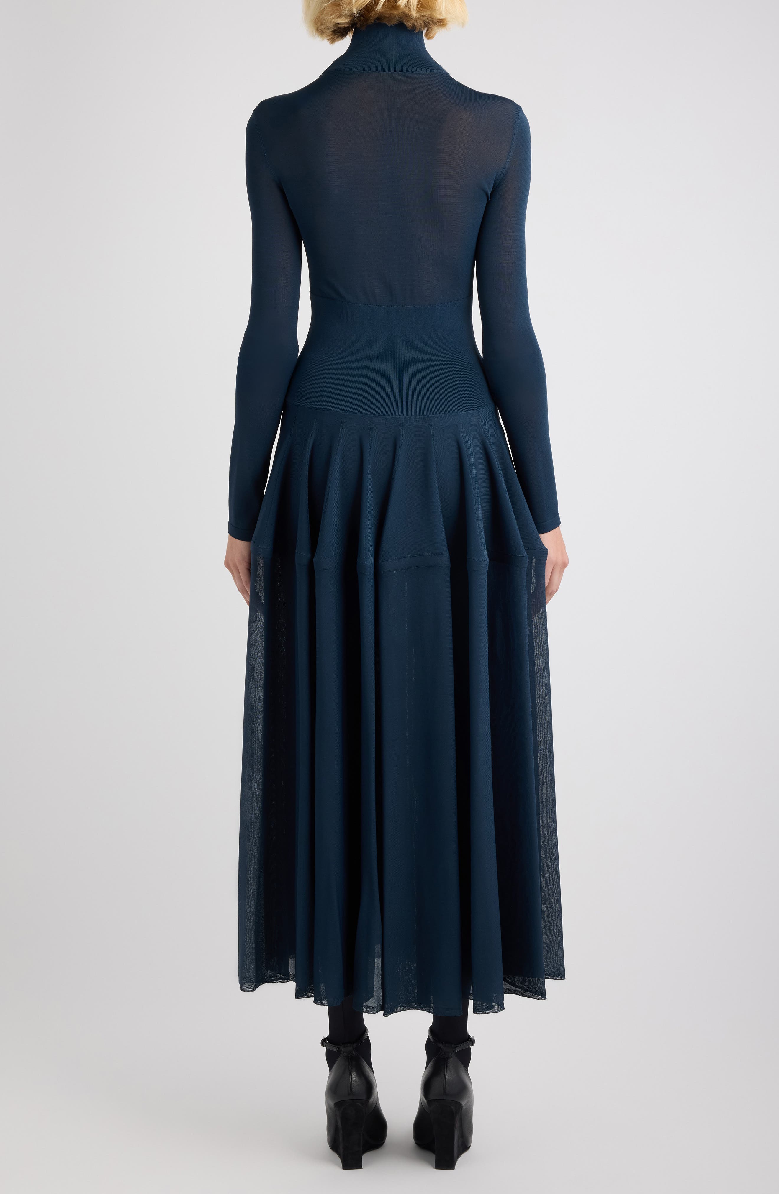 Long Sleeve Peplum Midi Dress - image 2