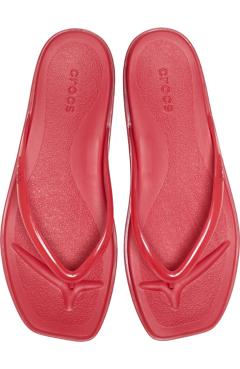 CROCS Miami Jelly Flip Flop, Alternate, color, Court Red Jelly