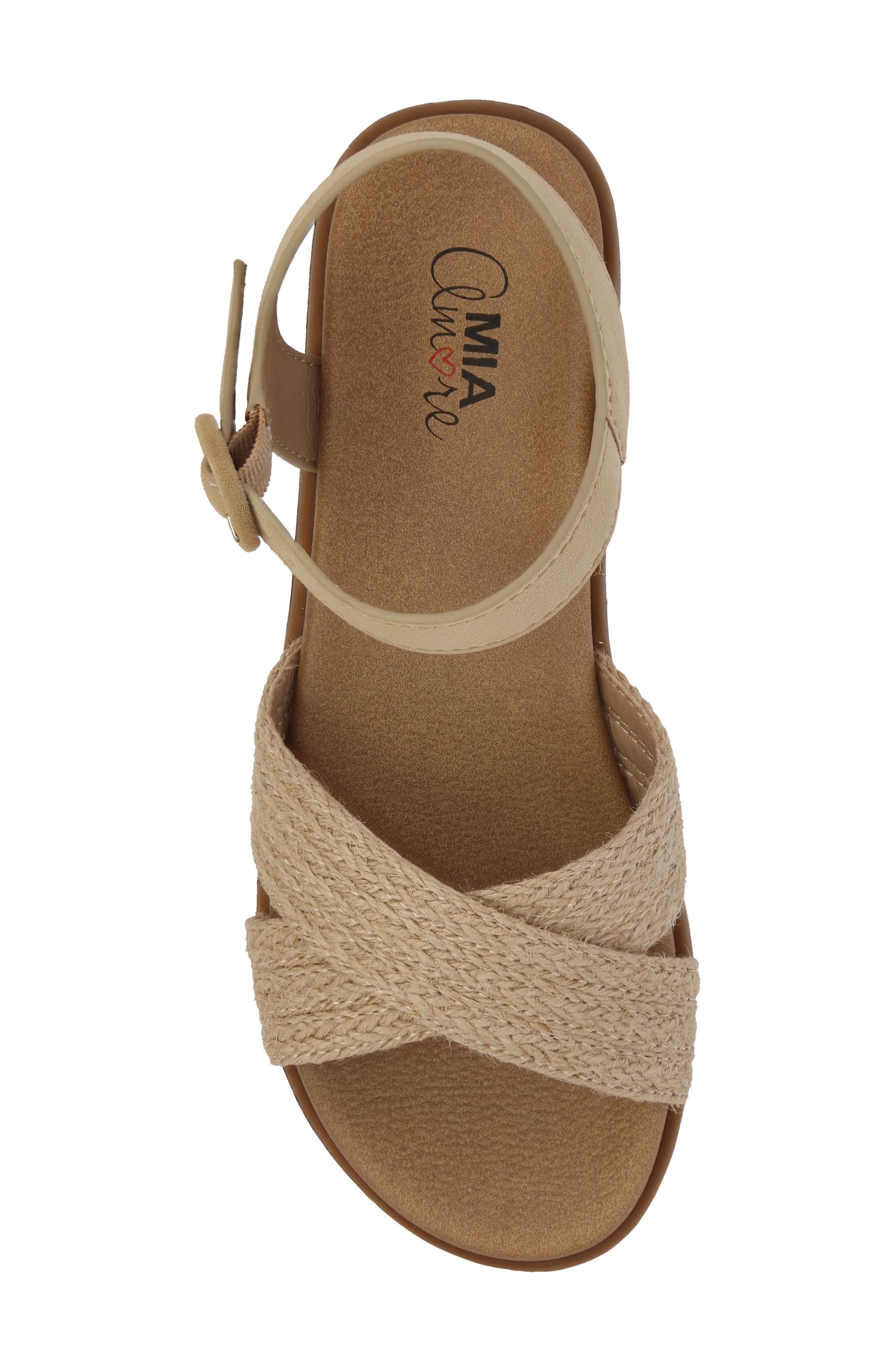 MIA AMORE Rayne Platform Sandal, Alternate, color, Natural
