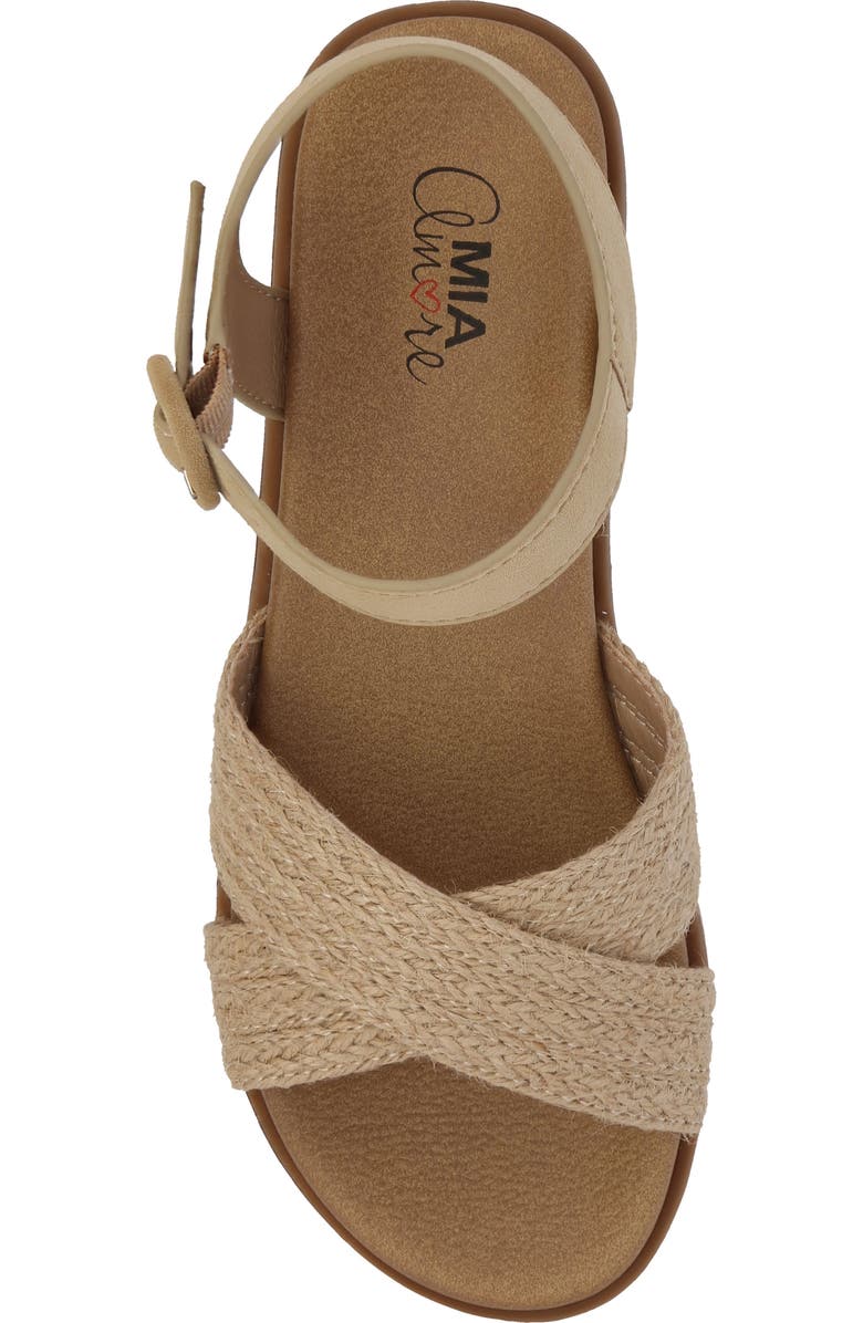 MIA AMORE Rayne Platform Sandal, Alternate, color, Natural