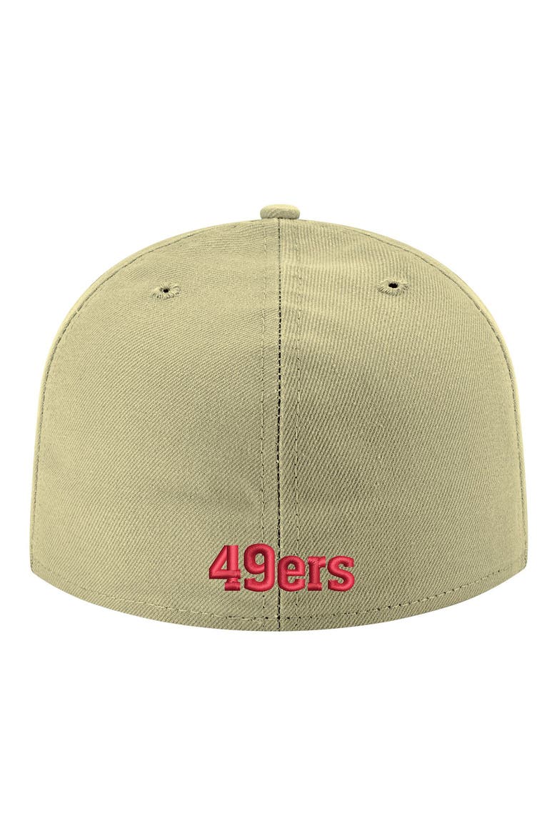 Men's New Era Gold San Francisco 49ers Omaha Throwback 59FIFTY Fitted Hat, Alternate, color, VEGAS GOLD