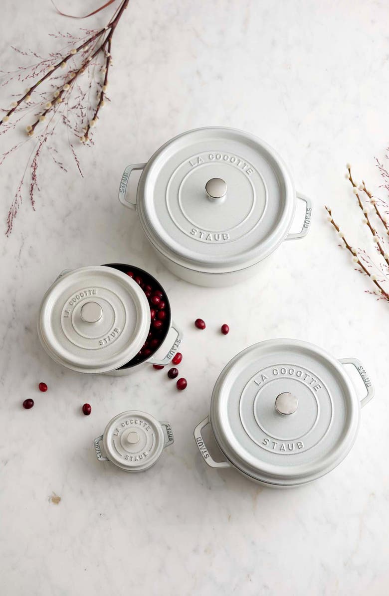 Staub 5.5-Quart Enameled Cast Iron Dutch Oven, Alternate, color, White Truffle