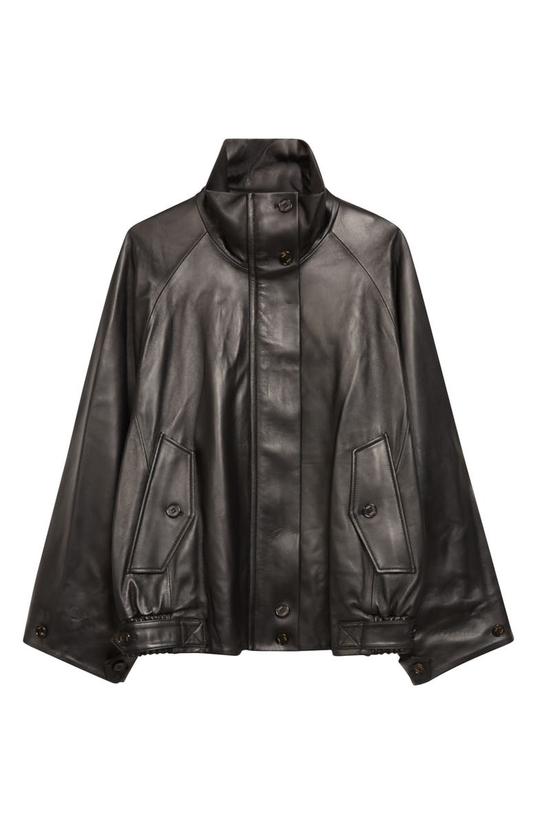 EENK Leather Bomber Jacket, Alternate, color,