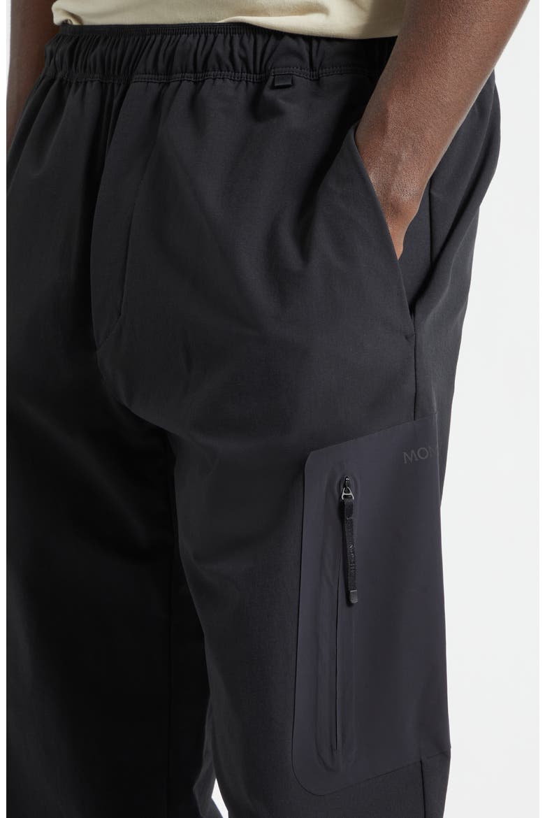 Stretch Nylon Cargo Joggers, Alternate, color, BLACK