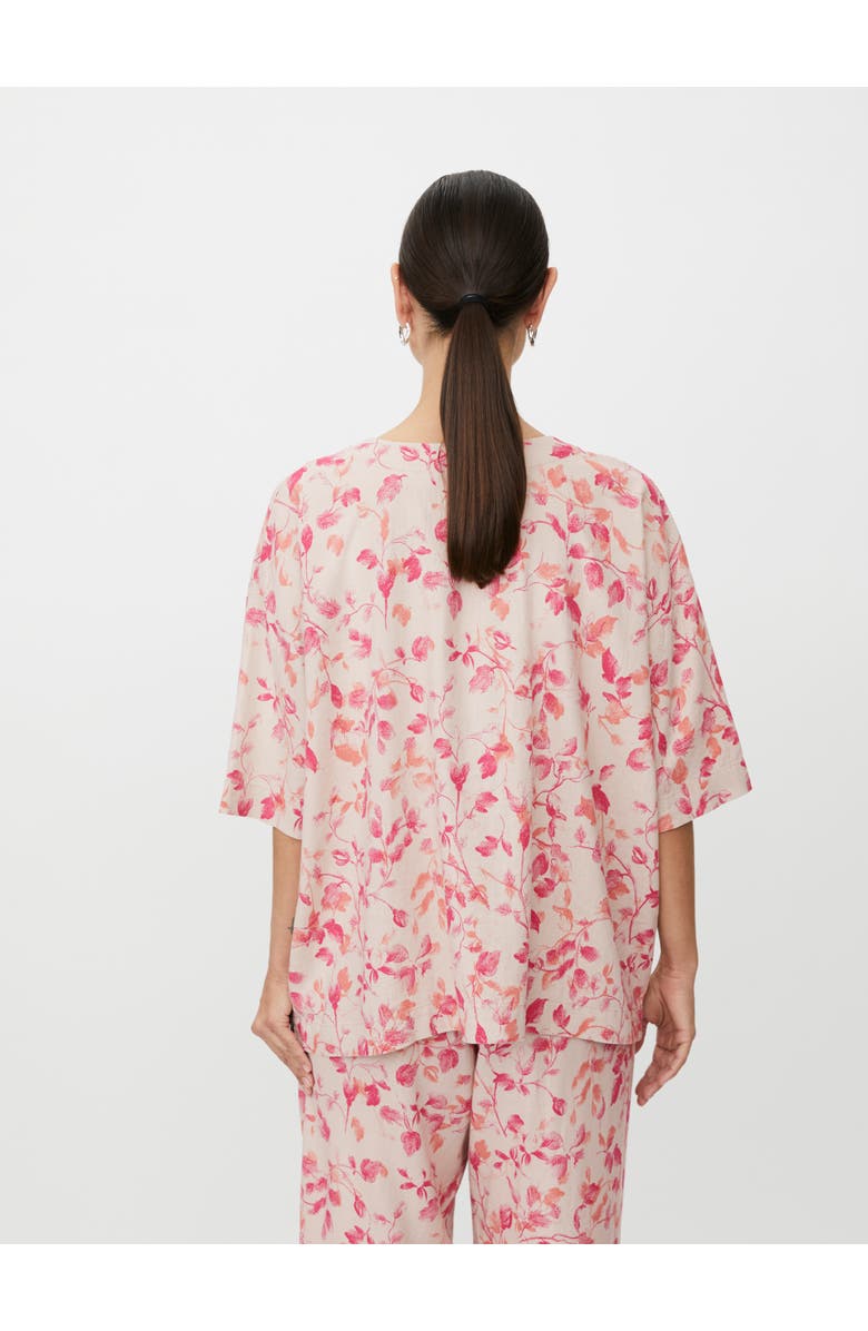 Masai Copenhagen MaDegana Floral Print Top, Alternate, color, Carmine