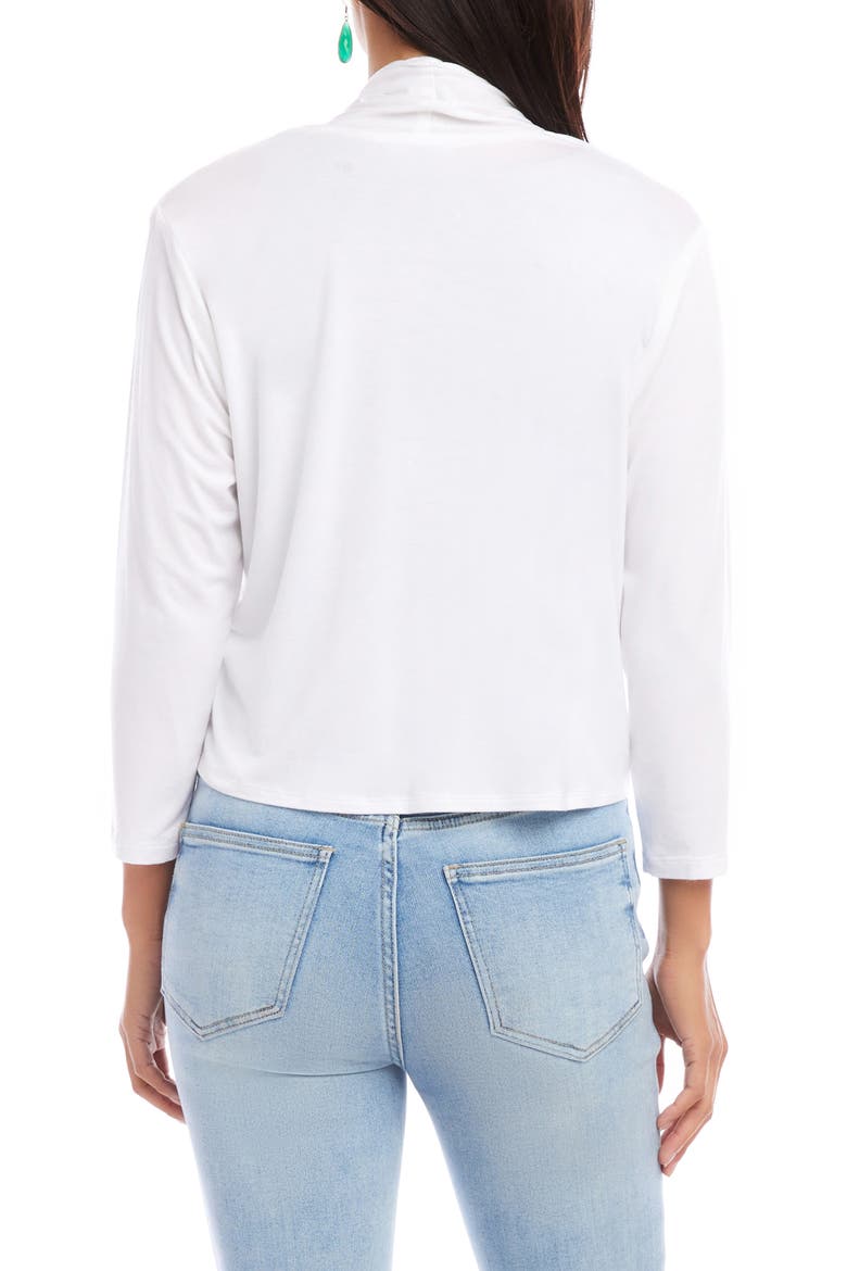 Calli Draped Open Front Cardigan, Alternate, color, OFF WHITE