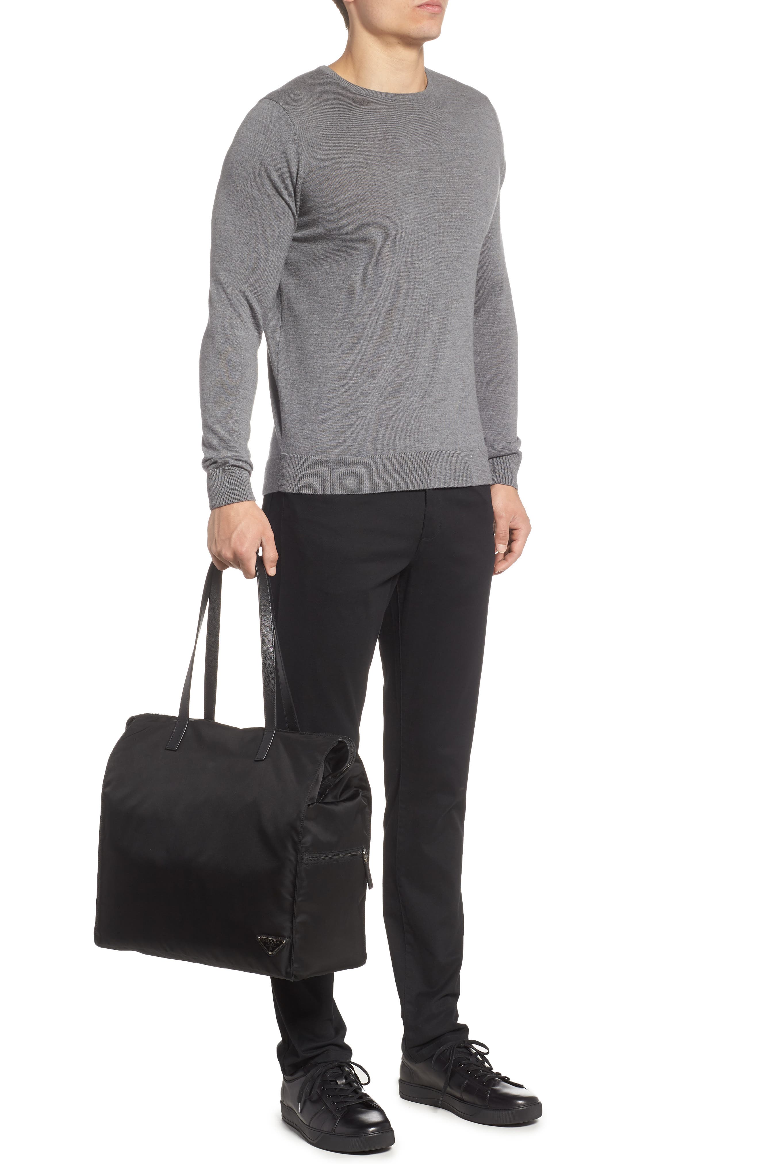 Prada Nylon Shopper, Alternate, color, 