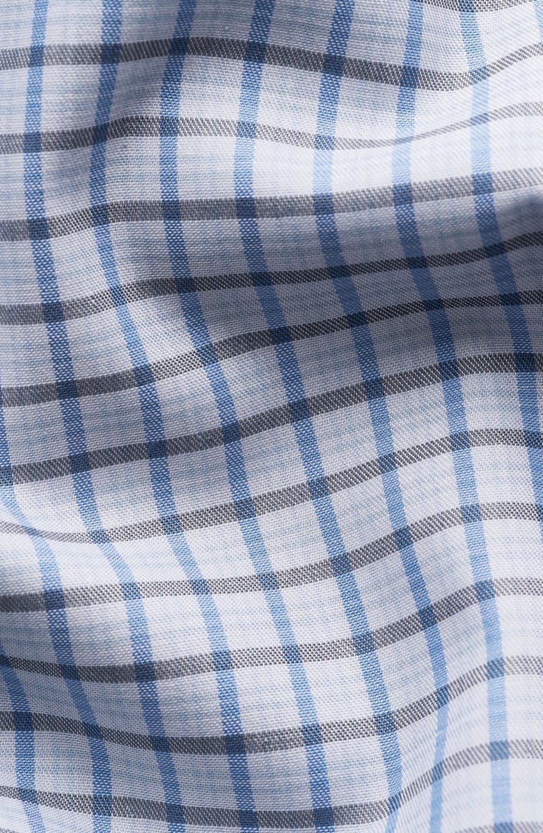 Eton Contemporary Fit Check Cotton Dress Shirt, Alternate, color, Dark Blue