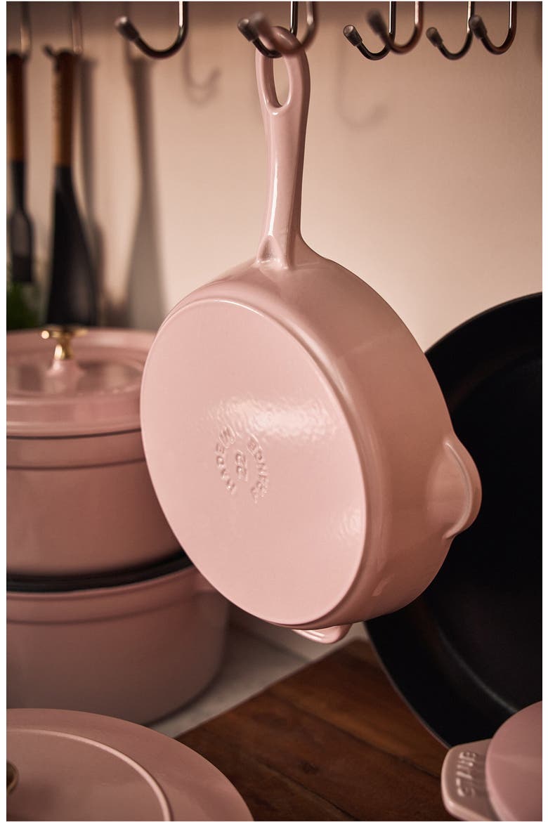 11-Inch Enameled Cast Iron Traditional Skillet, Alternate, color, PEONY PINK