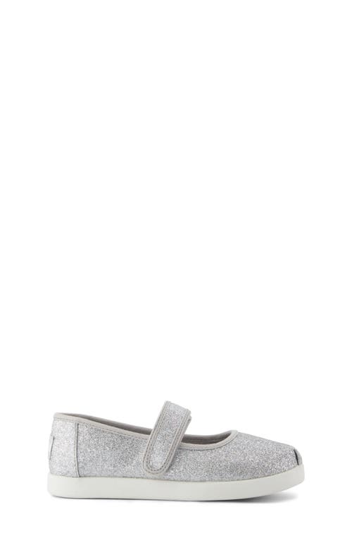 Shop Toms Kids' Nora Mary Jane Flat In Silver