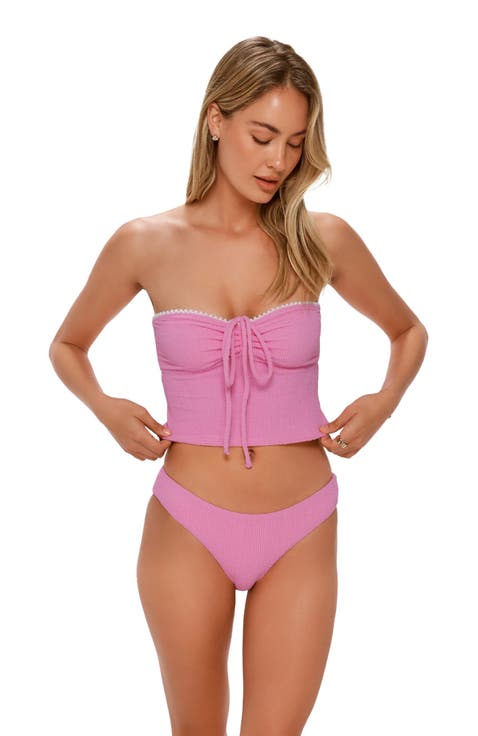 Pom Pom Dolly Crop Top Bikini Swimsuit