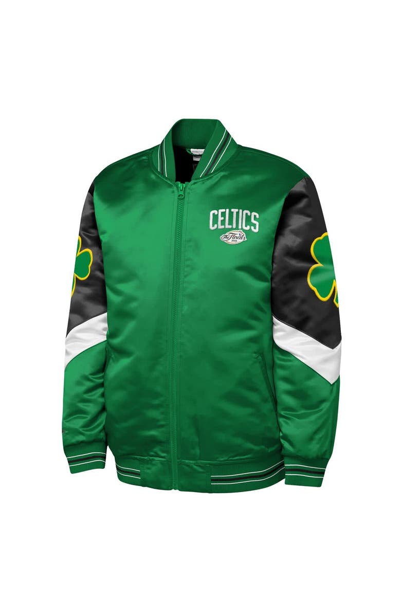 Mitchell & Ness Youth Mitchell & Ness  Green Boston Celtics Throw It Back Heavyweight Full-Zip Satin Jacket, Alternate, color, Green