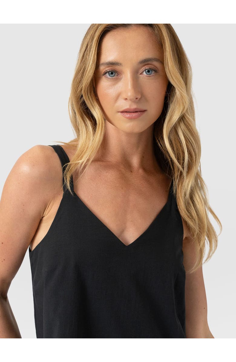 Saint + Sofia Candice A-Line Mini Dress, Alternate, color, Black