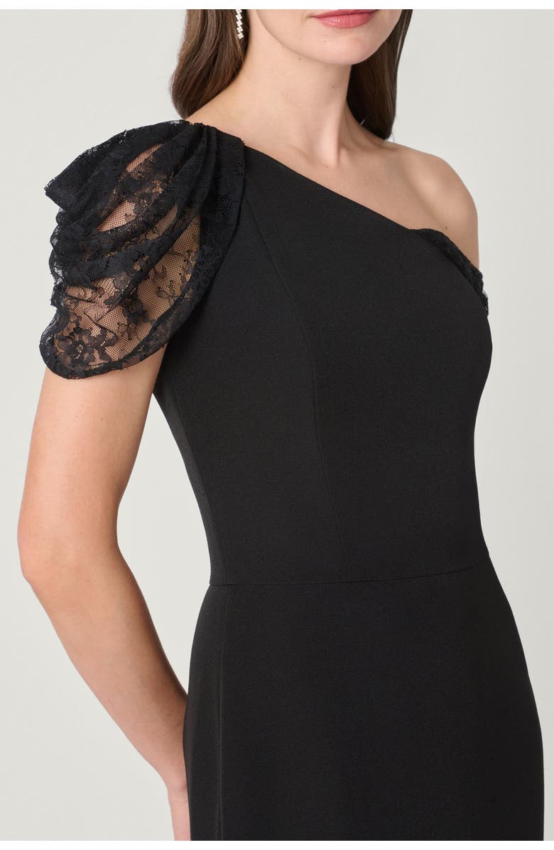 Shoshanna Midnight Tayla Stretch Crepe Dress, Alternate, color, Jet