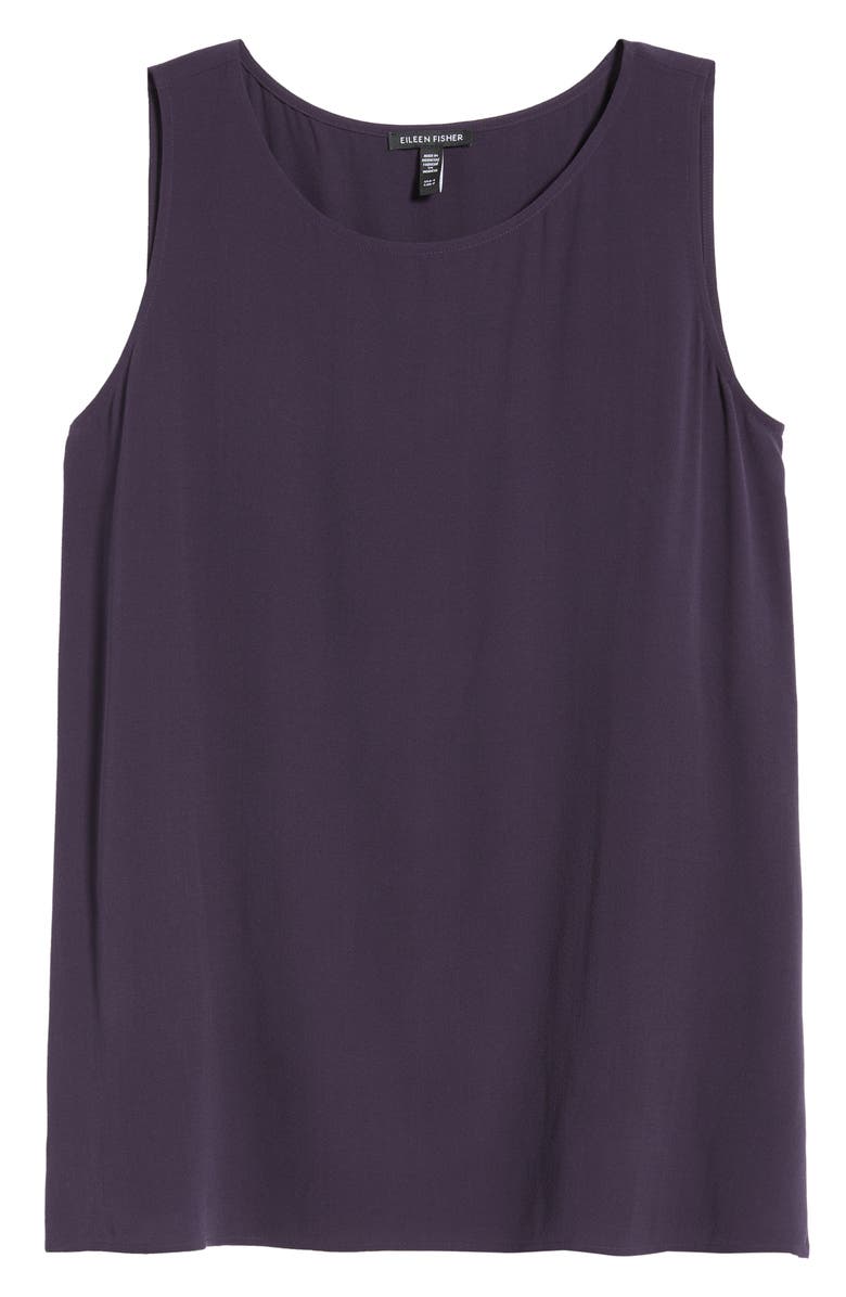 Eileen Fisher Sleeveless Silk Tunic Top, Main, color,