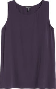 Eileen Fisher Sleeveless Silk Tunic Top