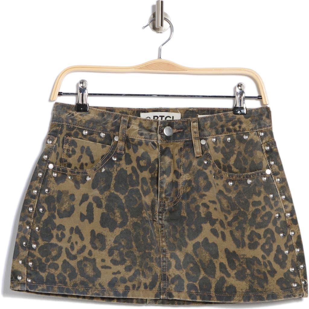 PTCL PTCL LEOPARD STUDDED STRETCH TWILL SKIRT