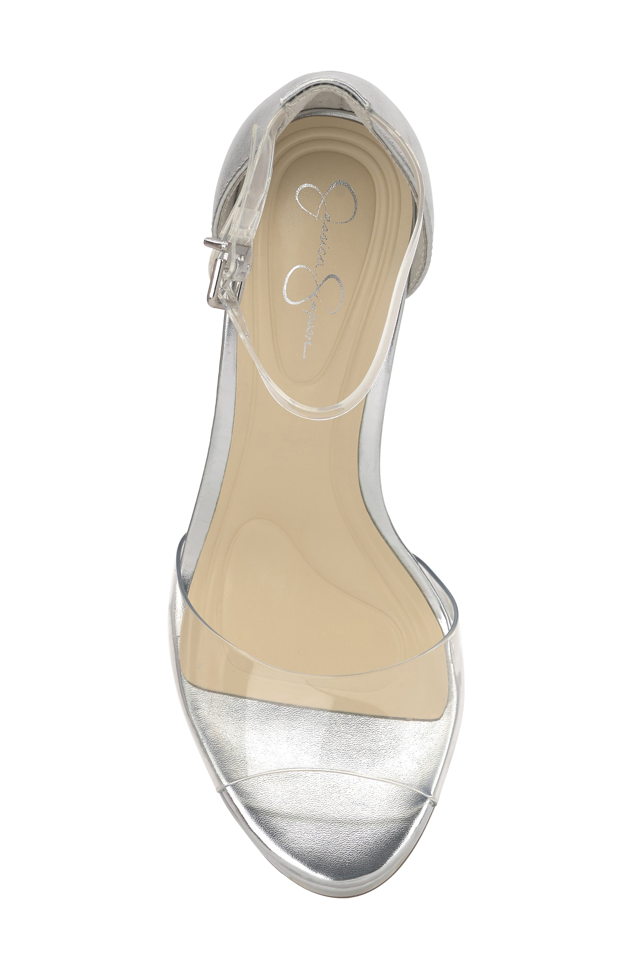 Jessica Simpson Daisile Ankle Strap Sandal, Alternate, color, Silver