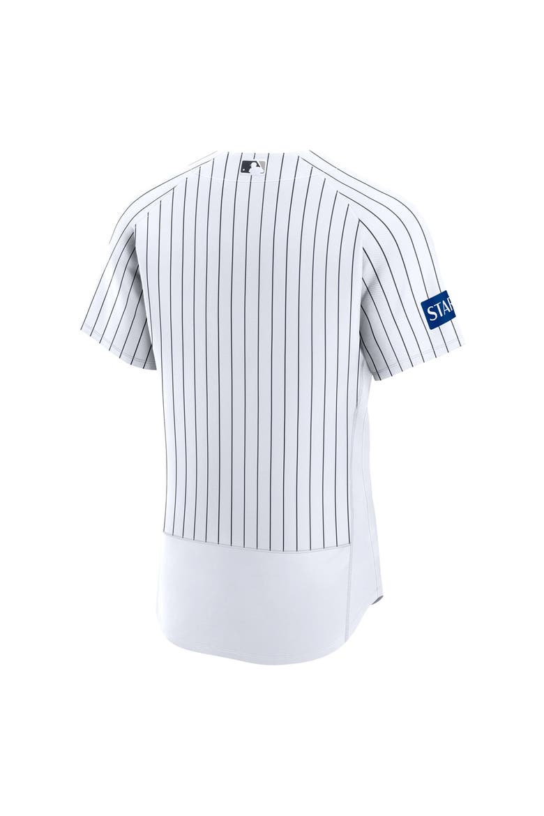 Men's Nike White New York Yankees Home Sponsor Patch Authentic Jersey, Alternate, color, White