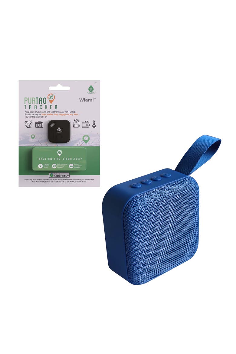 Wireless Speaker & Purtag Tracker Set, Main, color, Blue