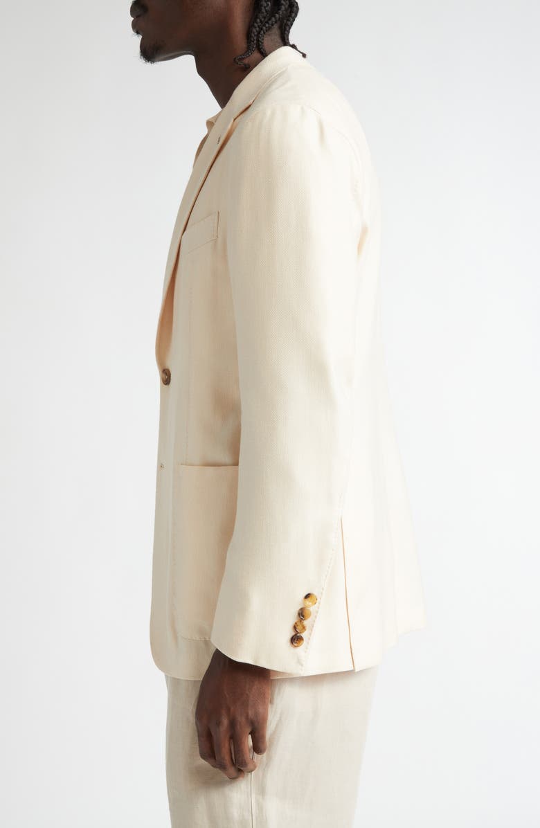 ZEGNA Couture Cashmere, Silk & Linen Sport Coat, Alternate, color, Light Beige