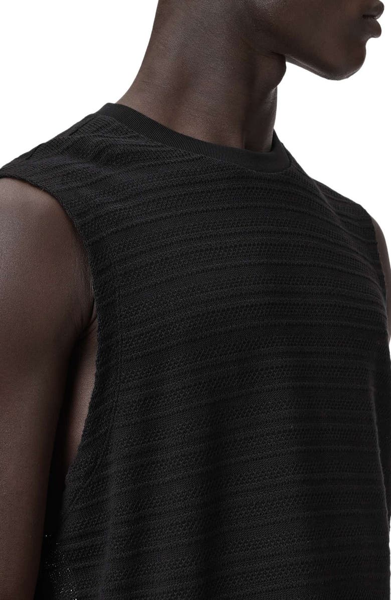 AllSaints Cove Sweater Vest, Alternate, color, Jet Black