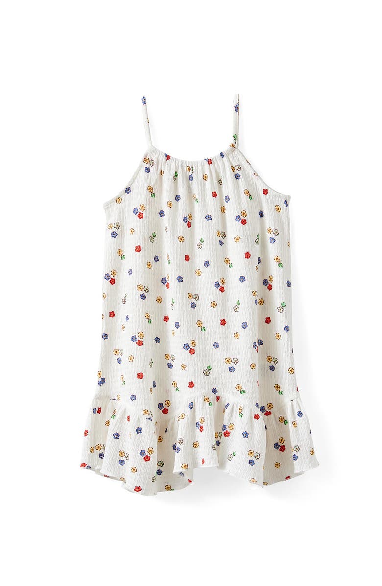 Cotton On Kids Kid's Hazel Scalloped Sleeveless Dress, Main, color, Vanilla Sweet Floral