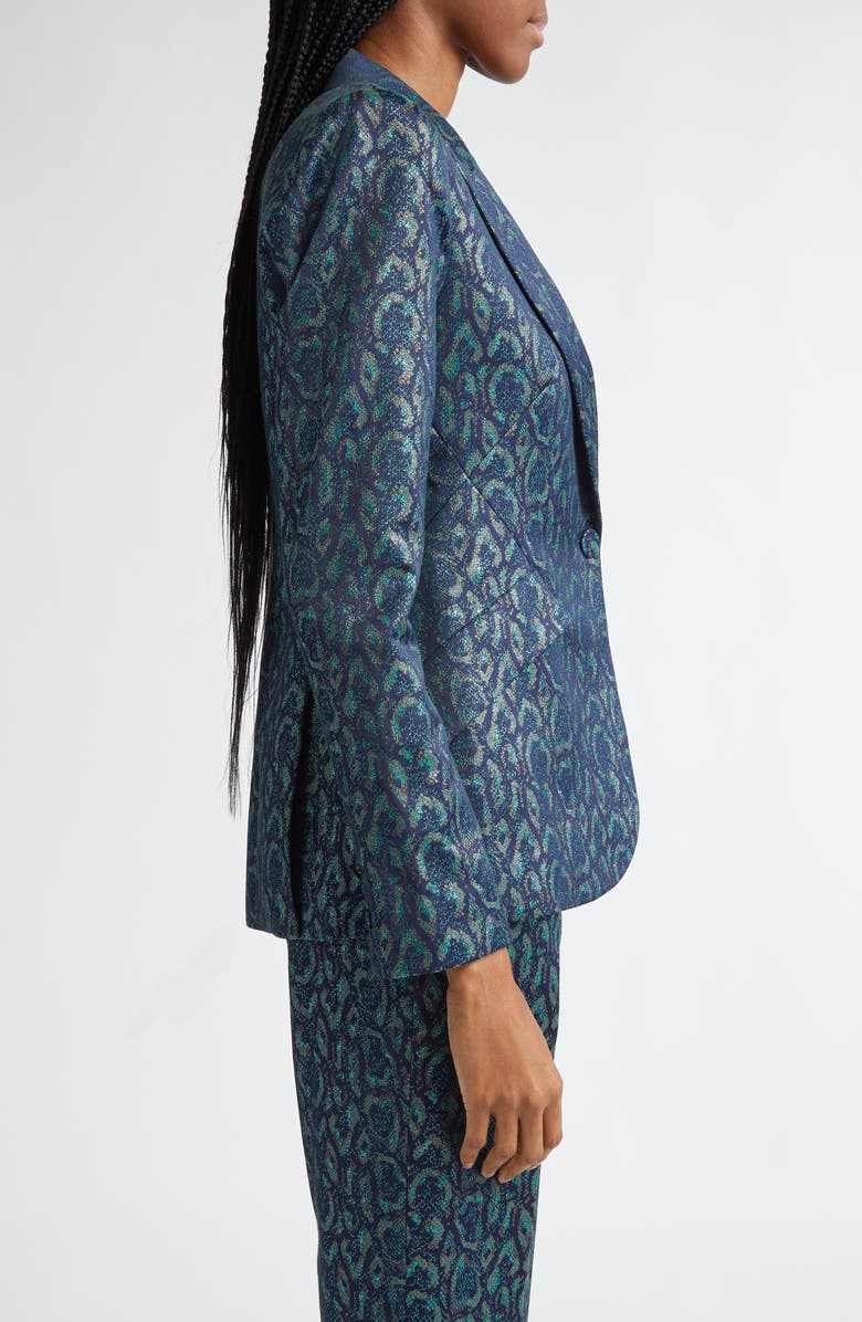 L'AGENCE Chamberlain Animal Print Blazer, Alternate, color, 