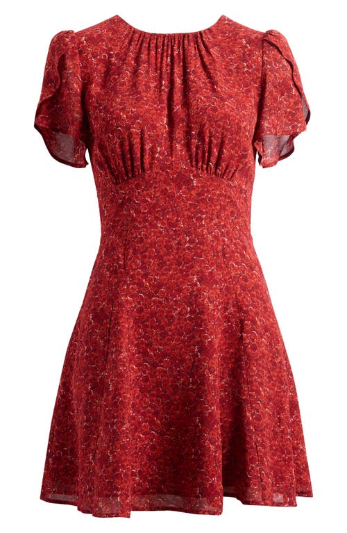 REFORMATION REFORMATION LULA FLUTTER SLEEVE MINIDRESS 
