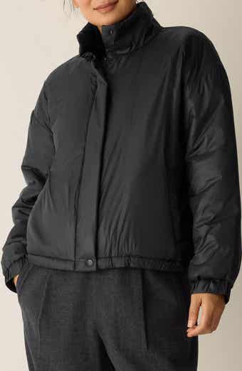 Eileen Fisher Stand Collar Puffer Jacket